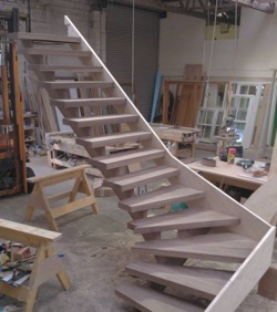 Staircase in construction